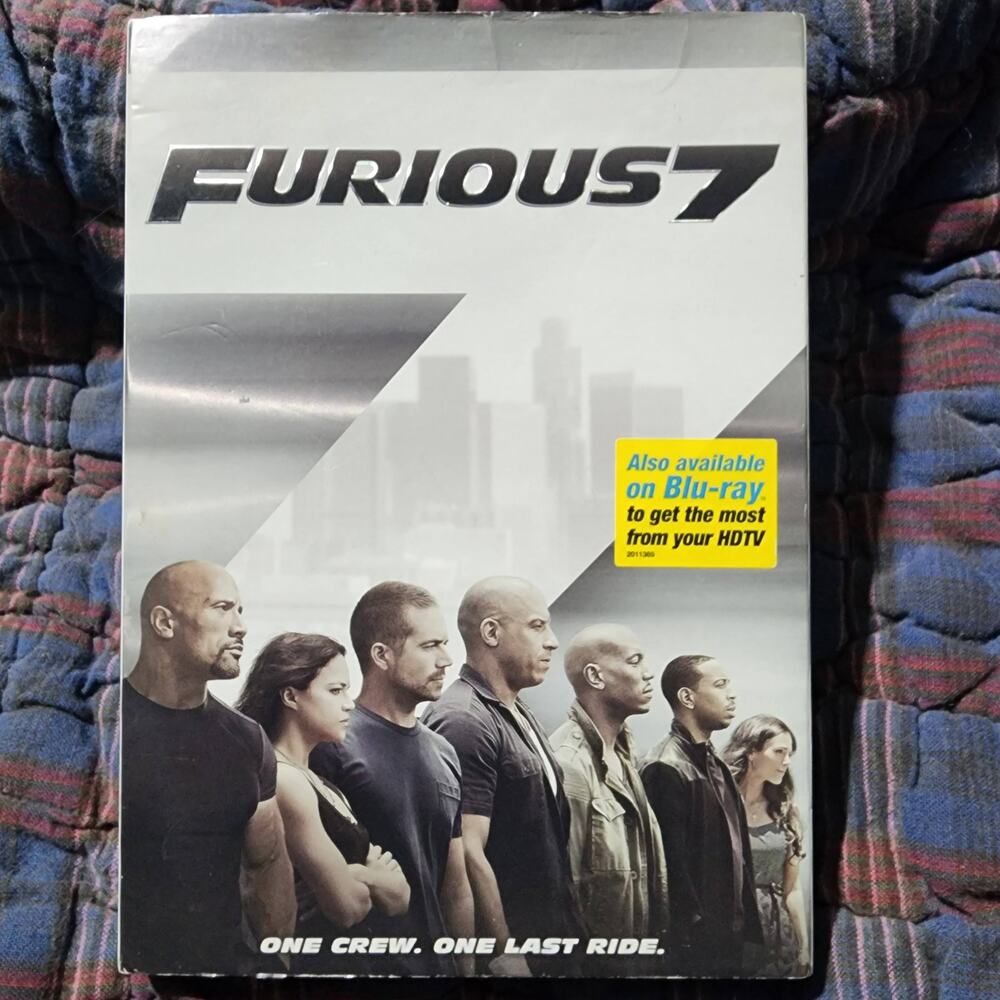 Furious 7 DVD 2015 Paul Walker Dwayne Johnson Vin Diesel Jason Stathom Ludacris